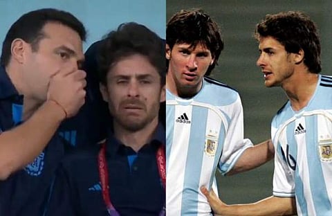 സ്‌കലോനിക്കും മെസിക്കുമൊപ്പം എയ്മര്‍/ഫോട്ടോ: ട്വിറ്റര്‍