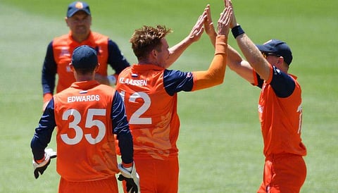 നെതര്‍ലാന്‍ഡ്‌സ് ടീമിന്റെ ആഹ്ലാദം/ ട്വിറ്റര്‍