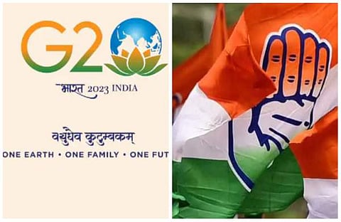 ജി 20 ലോഗോ, കോണ്‍ഗ്രസ് പതാക