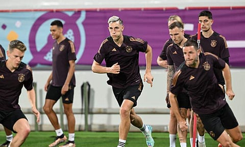 ജര്‍മന്‍ ഫുട്‌ബോള്‍ ടീം പരിശീലനത്തില്‍, എഎഫ്പി