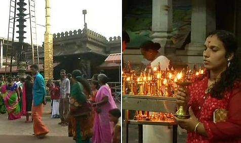 കര്‍ണാടകയിലെ മൂകാംബിക ക്ഷേത്രത്തിലെ സലാം ആരതി, ഫയല്‍/ എഎന്‍ഐ