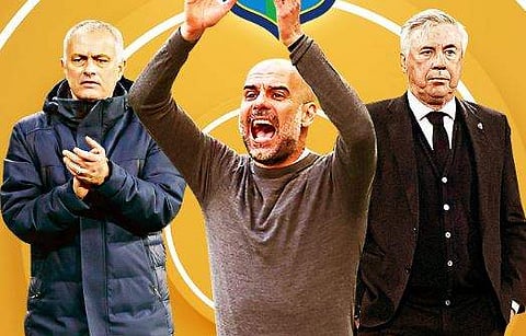 മൗറീഞ്ഞോ, ഗെര്‍ഡിയോള, ആന്‍സലോട്ടി/ ട്വിറ്റർ