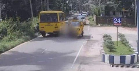 അപകടത്തിന്റെ വീഡിയോ ദൃശ്യം