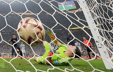 എംബാപ്പെയുടെ പെനാൽറ്റി അർജന്റീന വലയിൽ/ പിടിഐ