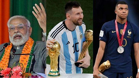 മോ​ദി, മെസി, എംബാപ്പെ