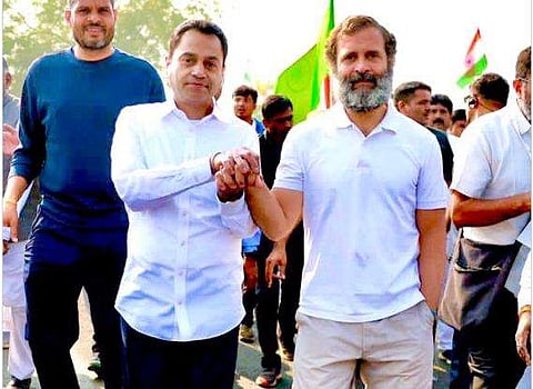 നകുല്‍നാഥ് രാഹുലിനൊപ്പം/ ട്വിറ്റര്‍