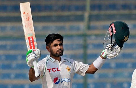 സെഞ്ച്വറി നേടിയ ബാബർ അസം/ പിടിഐ