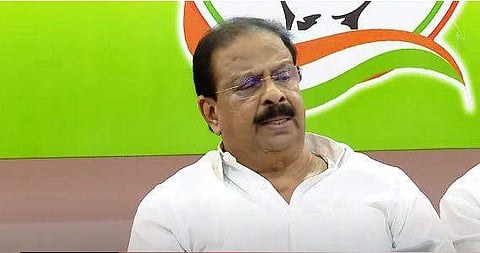 കെ സുധാകരന്‍ മാധ്യമങ്ങളോട്/ ടിവി ദൃശ്യം