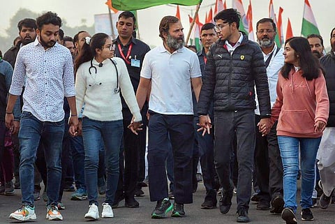 രാഹുല്‍ ഗാന്ധി ഭാരത് ജോഡോ യാത്രയില്‍/ പിടിഐ