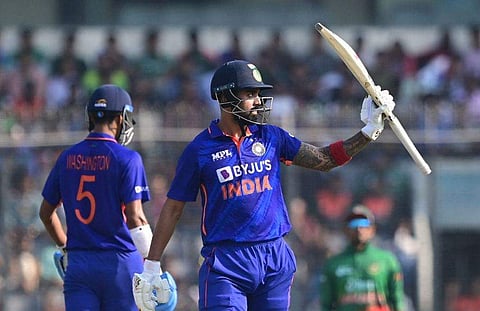 ബംഗ്ലാദേശിനെതിരെ അര്‍ധ ശതകം നേടിയ കെ എല്‍ രാഹുല്‍/ഫോട്ടോ: എഎഫ്പി