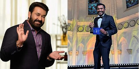 മോഹന്‍ലാല്‍, ഏഷ്യന്‍ അക്കാദമി അവാര്‍ഡുമായി ബേസില്‍/ ഫെയ്‌സ്ബുക്ക്