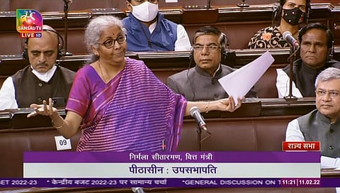 നിര്‍മല സീതാരാമന്‍ രാജ്യസഭയില്‍ സംസാരിക്കുന്നു/എഎന്‍ഐ