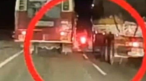 അപകടത്തിന്റെ സിസിടിവി ദൃശ്യം