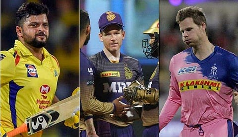 സുരേഷ് റെയ്‌ന, ഇയോൻ മോർഗൻ, സ്റ്റീവ് സ്മിത്ത്