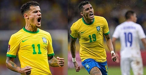 ബ്രസീൽ ടീമിന്റെ ആഹ്ലാദപ്രകടം/ ട്വിറ്റർ