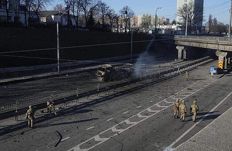 യുക്രൈന്‍ തലസ്ഥാനമായ കീവില്‍നിന്നുള്ള ദൃശ്യം/എപി