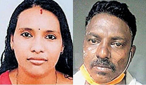 കൊല്ലപ്പെട്ട ശരണ്യ, അറസ്റ്റിലായ ഭർത്താവ് ബിനു