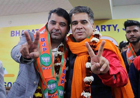 ബിജെപി അധ്യക്ഷനൊപ്പം മുബാഷര്‍ ആസാദ്