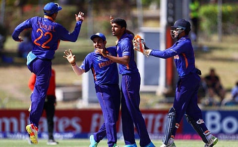 ഇന്ത്യൻ ടീമിന്റെ ആഹ്ലാദം/ ട്വിറ്റർ ചിത്രം