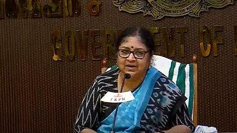 മന്ത്രി ബിന്ദുവിന്റെ വാര്‍ത്താസമ്മേളനം/ ടെലിവിഷന്‍ ദൃശ്യം