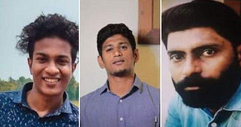 ചങ്ങനാശേരിയില്‍ വാഹനാപകടത്തില്‍ മരിച്ച രുദ്രാക്ഷ്, അലക്‌സ്,അജ്മല്‍
