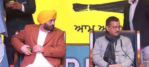 ഭഗവന്ത് മാനും അരവിന്ദ് കെജരിവാളും