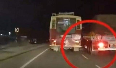 അപകടത്തിന്റെ സിസി ടിവി ദൃശ്യം