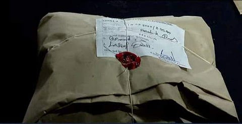 ലഹരിമരുന്ന് പാഴ്സലായി എത്തിയത്/ ടെലിവിഷൻ ദൃശ്യം