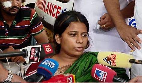 കെഎസ്‌യു നേതാവ് സഫീന,  ടെലിവിഷന്‍ ദൃശ്യം