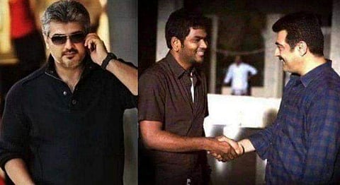 അജിത്ത് കുമാറിനൊപ്പം വിഘ്നേഷ് ശിവൻ/ ട്വിറ്റർ