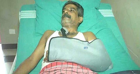 പരിക്കേറ്റ ജോസഫ് ചികിത്സയിൽ/ ടെലിവിഷൻ ദൃശ്യം