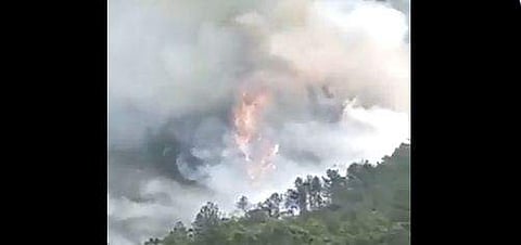 വിമാന അപകടത്തിന്റേതായി സാമൂഹ്യ മാധ്യമങ്ങളില്‍ പ്രചരിക്കുന്ന വിഡിയോയില്‍നിന്ന്