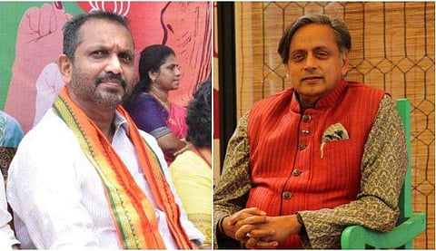 കെ സുരേന്ദ്രന്‍, ശശി തരൂര്‍/ ഫയല്‍