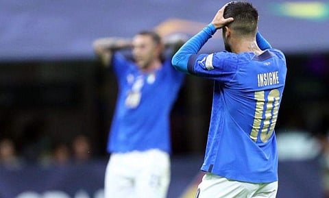 ഇറ്റാലിയന്‍ താരങ്ങളുടെ നിരാശ/ ട്വിറ്റര്‍ ചിത്രം