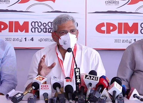 യെച്ചൂരിയുടെ വാർത്താസമ്മേളനം/ ഫെയ്സ്ബുക്ക്