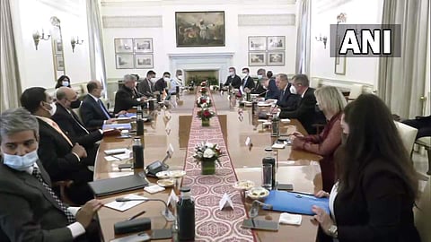 ലാവ്‌റോവ് ഇന്ത്യന്‍ വിദേശകാര്യമന്ത്രിയുമായി കൂടിക്കാഴ്ച നടത്തുന്നു/ എഎന്‍ഐ