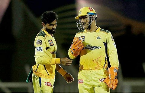 രവീന്ദ്ര ജഡേജയും ധോണിയും/ചിത്രം: പിടിഐ