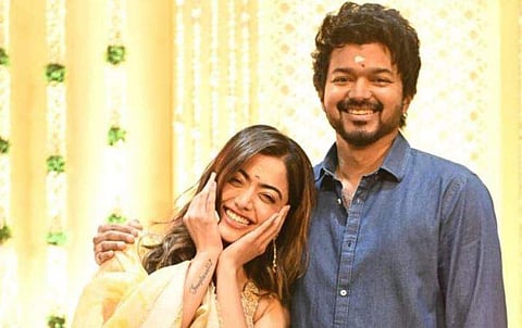 വിജയ് യും രശ്മികയും പൂജ ചടങ്ങിൽ/ ഫേയ്സ്ബുക്ക്