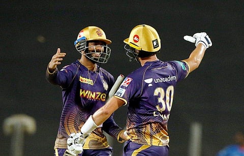 പാറ്റ് കമിന്‍സ്, വെങ്കടേഷ് അയ്യര്‍/ഫോട്ടോ: പിടിഐ