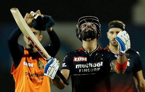 വിരാട് കോഹ് ലി പഞ്ചാബിനെതിരായ മത്സരത്തിൽ/ ചിത്രം പിടിഐ