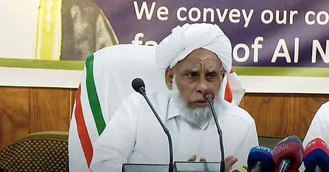 സമസ്ത നേതാക്കള്‍ നടത്തിയ വാര്‍ത്താ സമ്മേളനത്തില്‍ നിന്ന്/വിഡിയോ ദൃശ്യം