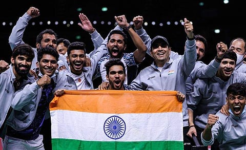 തോമസ് കപ്പ് നേടിയ ഇന്ത്യന്‍ ടീം