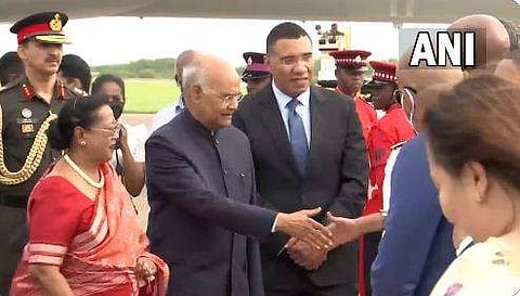 രാഷ്ട്രപതിക്ക് ജമൈക്കയില്‍ ഊഷ്മള വരവേല്‍പ്പ് ( വീഡിയോ)