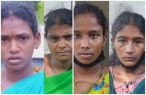 അറസ്റ്റിലായ സ്ത്രീകള്‍