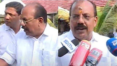 തൃക്കാക്കരയിലെ പോളിങ് ബൂത്തില്‍ എ എന്‍ രാധാകൃഷ്ണന്‍/വീഡിയോ ദൃശ്യം