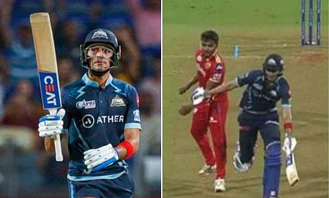 പഞ്ചാബിന് എതിരെ റണ്‍ഔട്ടായി ശുഭ്മാന്‍ ഗില്‍/വീഡിയോ ദൃശ്യം