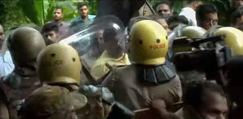 കണ്ണൂരില്‍ മുഖ്യമന്ത്രിക്കെതിരായ പ്രതിഷേധം/  ടെലിവിഷന്‍ ചിത്രം