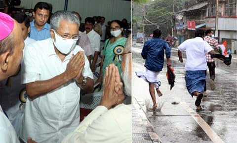 പിണറായി വിജയൻ ഇന്നലെ കോഴിക്കോടെത്തിയപ്പോൾ/ എക്സ്പ്രസ് ചിത്രം