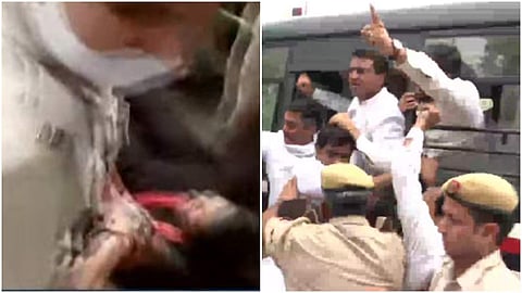 കോണ്‍ഗ്രസിന്റെ പ്രതിഷേധത്തില്‍ നിന്ന്‌