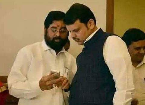 ദേവേന്ദ്ര ഫഡ്‌നാവിസിനൊപ്പം ഷിന്‍ഡ /  ഫയല്‍